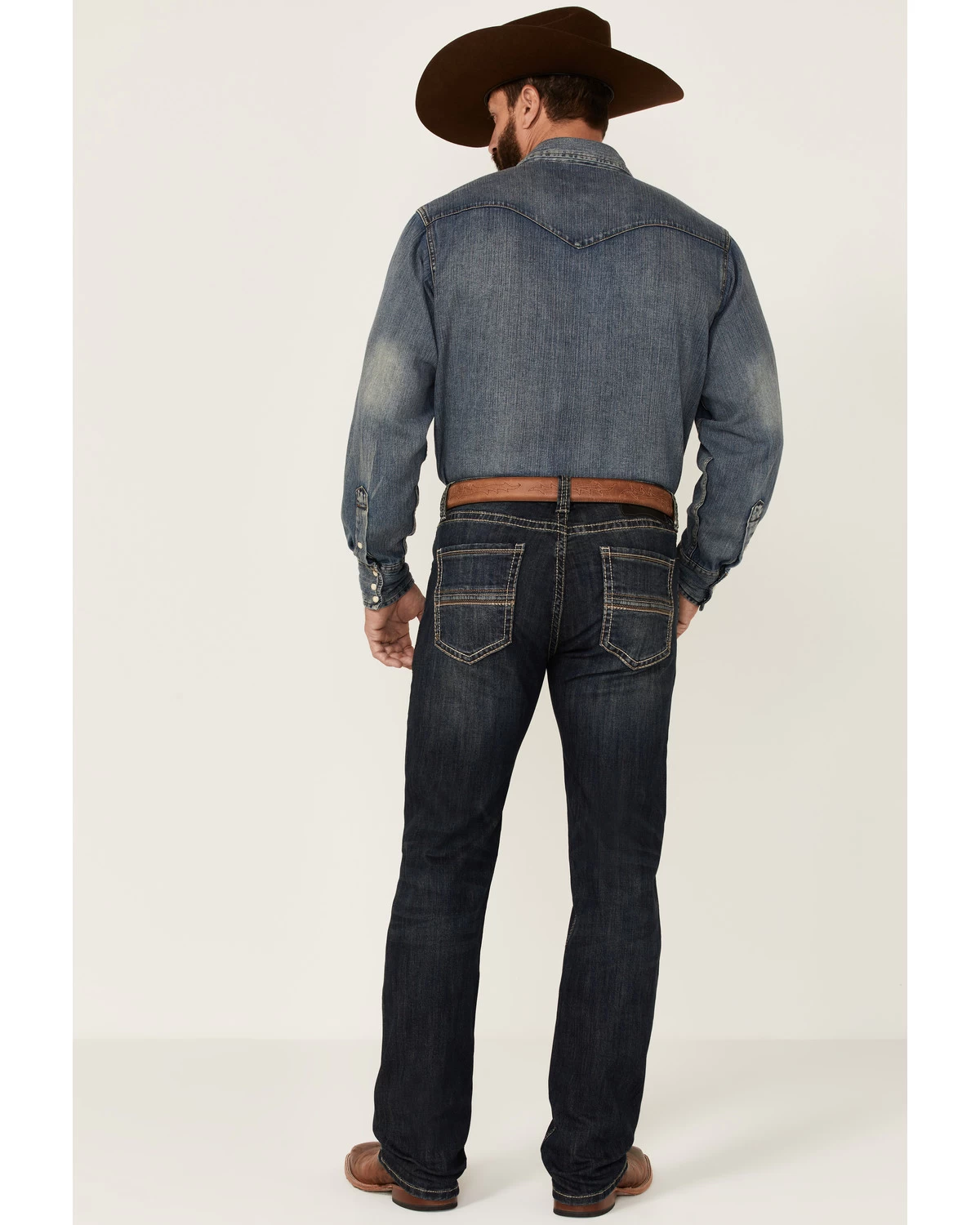 Rock & Roll Denim Men's Vintage Dark Revolver Stretch Slim Straight Jeans 3 Rock & Roll Denim Men's Vintage Dark Revolver Stretch Slim Straight Jeans