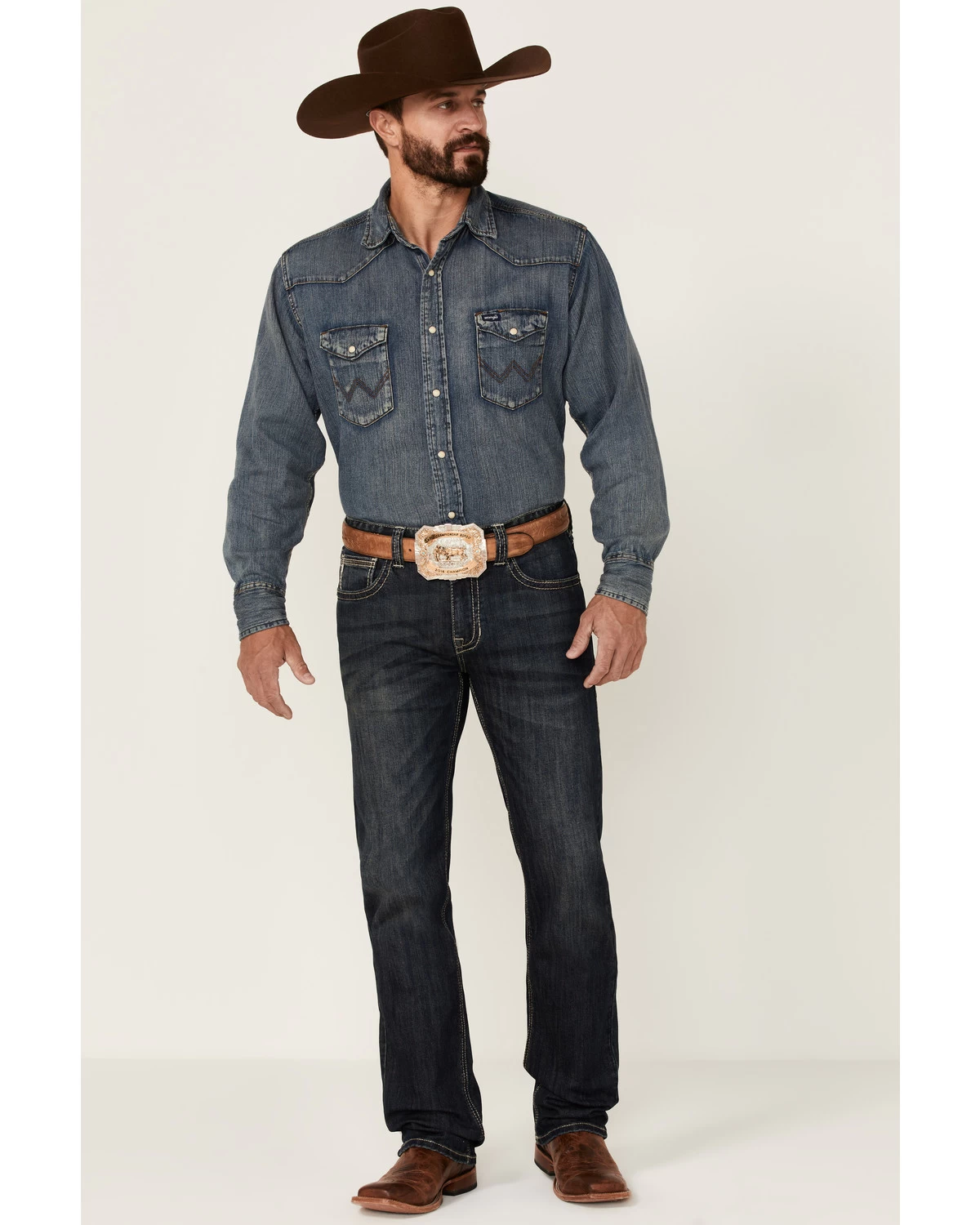 Rock & Roll Denim Men's Vintage Dark Revolver Stretch Slim Straight Jeans 5 Rock & Roll Denim Men's Vintage Dark Revolver Stretch Slim Straight Jeans - Image 3