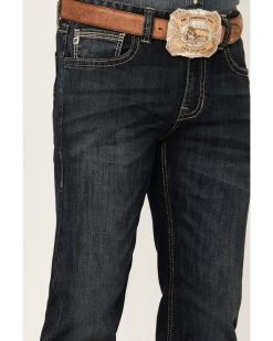 Rock & Roll Denim Men's Vintage Dark Revolver Stretch Slim Straight Jeans 9 Rock & Roll Denim Men's Vintage Dark Revolver Stretch Slim Straight Jeans -Western Cowboy Clothing Store 2000351108 400 P4