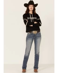 Shyanne Life Women's Cropped Embroidered Hoodie - Black -Western Cowboy Clothing Store 2000351314 001 P4