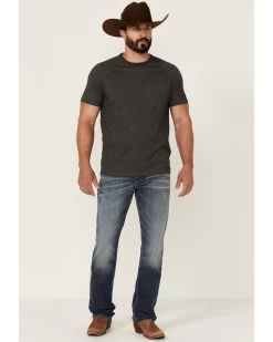 Moonshine Spirit Men's Diamond Hitch Medium Dark Wash Stretch Slim Straight Jeans