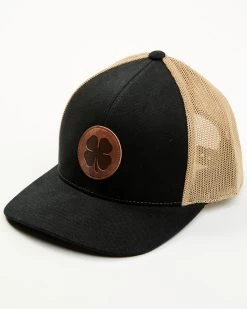 Western Cowboy Clothing Store 9 Black Clover Men's Leatherman Circle Logo Mesh Back Trucker Cap