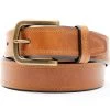 Hawx Men's Smooth Brown Leather Belt -Western Cowboy Clothing Store 2000352691 235 P1
