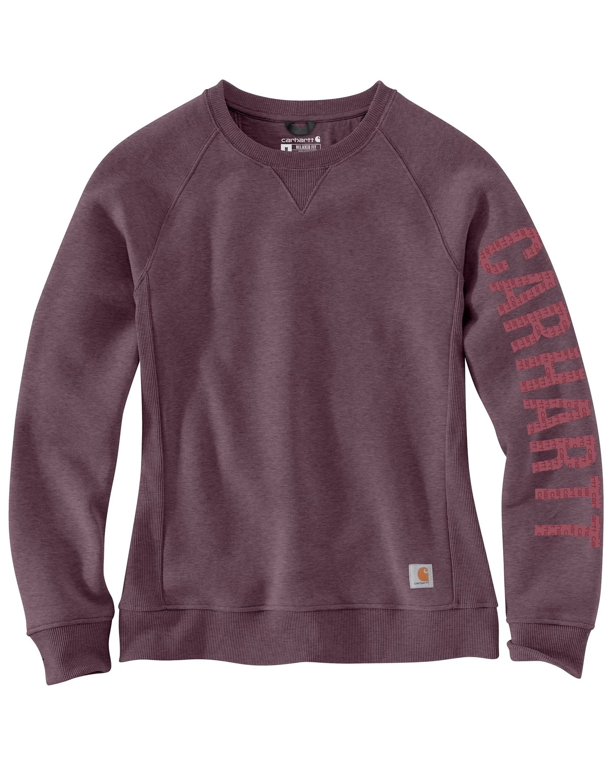 Carhartt Women's Relaxed Fit Midweight Crewneck Block Logo Sleeve Graphic Sweatshirt 4 Carhartt Women's Relaxed Fit Midweight Crewneck Block Logo Sleeve Graphic Sweatshirt - Image 2