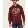 Stetson Men's Red Mineral Wash Distressed Eagle Graphic Hooded Sweatshirt -Western Cowboy Clothing Store 2000354136 400 P1