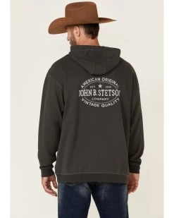 Stetson Men's Gray Vintage Logo Back Graphic Hooded Sweatshirt -Western Cowboy Clothing Store 2000354142 020 P4
