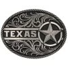 Montana Silversmiths Men's Gunmetal Texas Star Filigree Belt Buckle