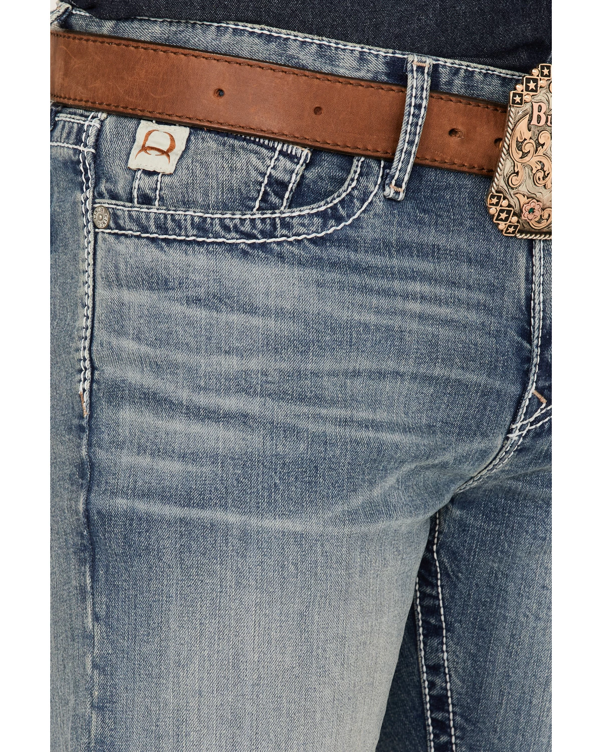 Cinch Men's Ian Medium Stonewash Performance Stretch Slim Bootcut Jeans 4 Cinch Men's Ian Medium Stonewash Performance Stretch Slim Bootcut Jeans - Image 2