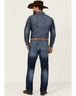 Cinch Men's Silver Label Medium Stonewash Performance Stretch Slim Straight Jeans -Western Cowboy Clothing Store 2000355892 402 P3