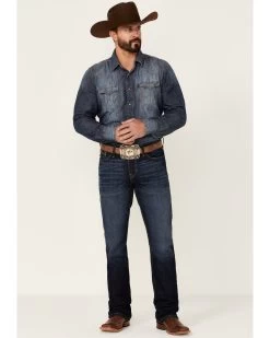 Cinch Men's Ian Dark Stonewash Rigid Slim Bootcut Jeans