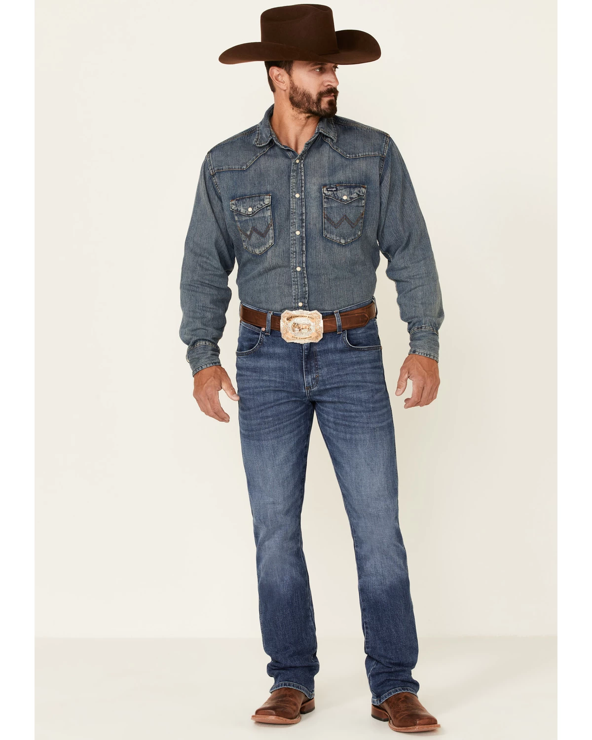 Wrangler Retro Men's Nightsky Medium Wash Stretch Slim Bootcut Jeans - Long 3 Wrangler Retro Men's Nightsky Medium Wash Stretch Slim Bootcut Jeans - Long