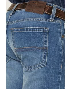 Cody James Men's Buffalo Stackable Medium Wash Stretch Straight Denim Jeans -Western Cowboy Clothing Store 2000359297 414 P4