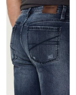 Brothers & Sons Men's Wilderness Distressed Stretch Regular Straight Jeans -Western Cowboy Clothing Store 2000359573 415 P4