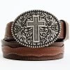 Moonshine Spirit Men's Filigree Cross Buckle Belt -Western Cowboy Clothing Store 2000359576 210 P1