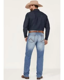 Rock 47 By Wrangler Men's Barlow Light Wash Slim Straight Jeans 8 Rock 47 By Wrangler Men's Barlow Light Wash Slim Straight Jeans -Western Cowboy Clothing Store 2000359726 412 P3