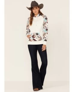 Hooey Women's Modern Colorblock Geo Print Pullover Hooded Sweater 9 Hooey Women's Modern Colorblock Geo Print Pullover Hooded Sweater -Western Cowboy Clothing Store 2000360944 110 P4