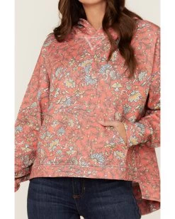 Hooey Women's Oversized Allover Floral Print Red Hoodie -Western Cowboy Clothing Store 2000360947 600 P3