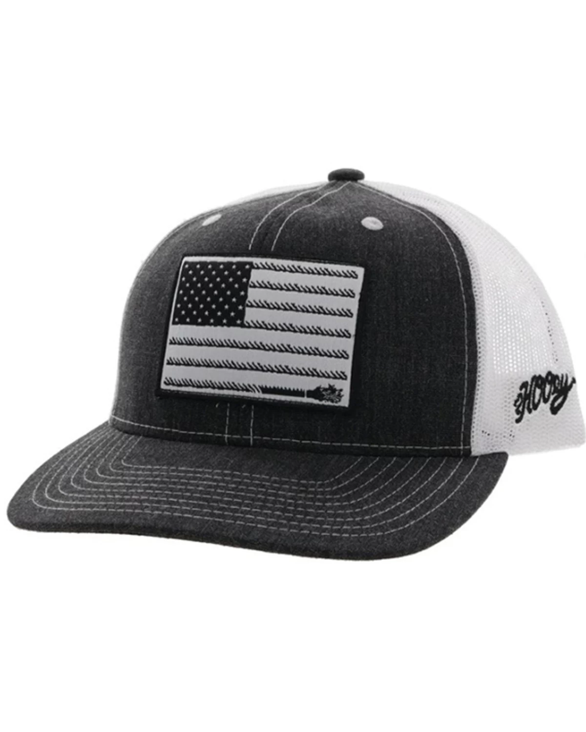 Hooey Kids' Liberty Roper Flag Patch Mesh Back Trucker Cap 3 Hooey Kids' Liberty Roper Flag Patch Mesh Back Trucker Cap