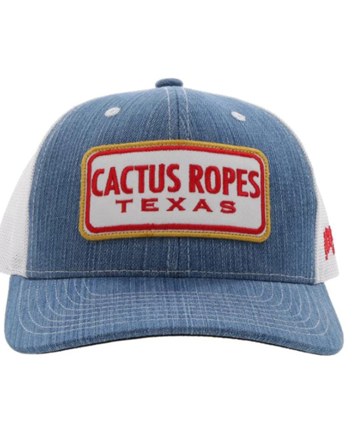 Hooey Kids' Denim Cactus Ropes Patch Mesh Back Trucker Cap 5 Hooey Kids' Denim Cactus Ropes Patch Mesh Back Trucker Cap - Image 3