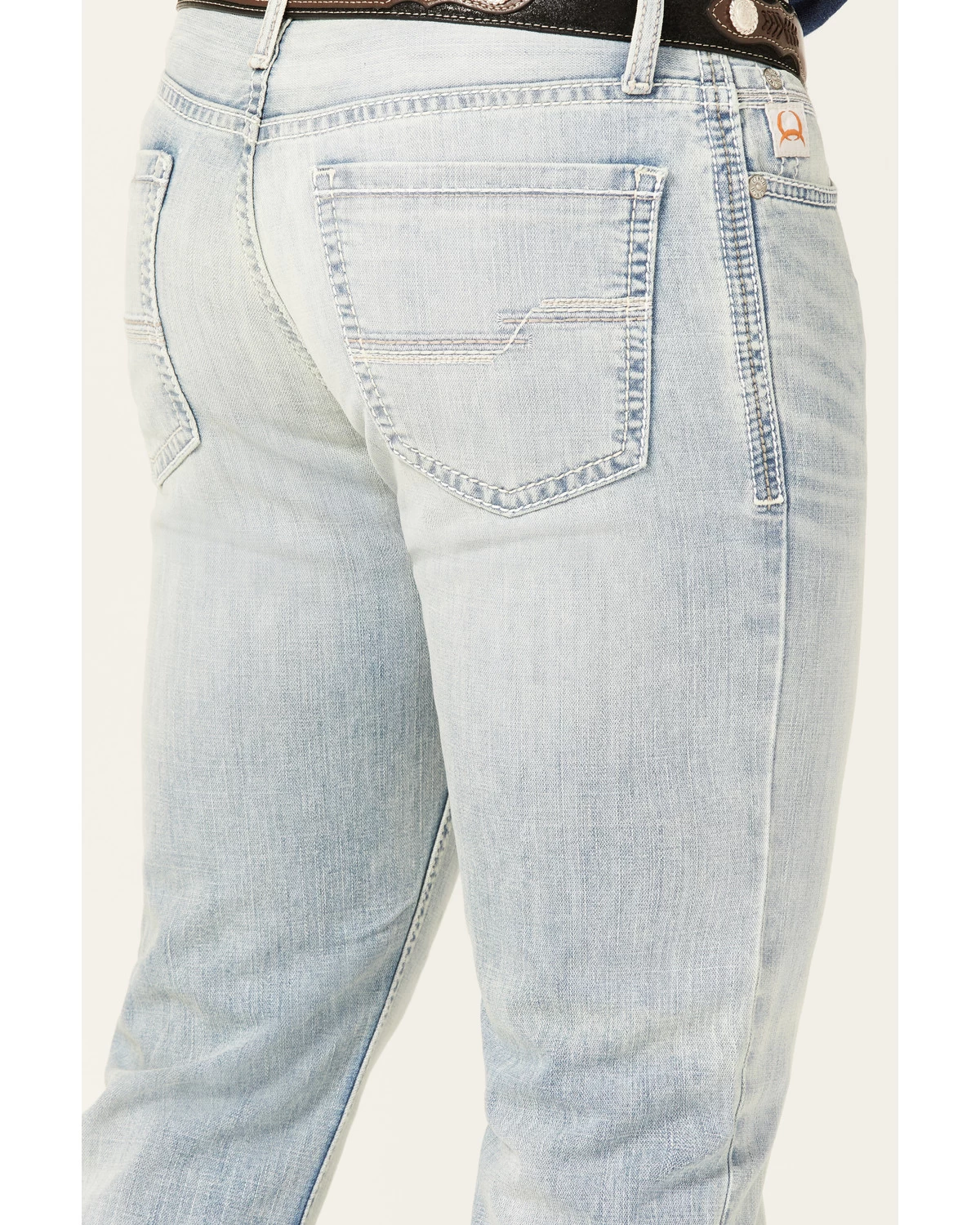 Cinch Men's Ian Light Stonewash Performance Stretch Slim Bootcut Jeans 6 Cinch Men's Ian Light Stonewash Performance Stretch Slim Bootcut Jeans - Image 4