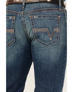 Cinch Men's Ian Dark Stonewash Performance Stretch Slim Bootcut Jeans -Western Cowboy Clothing Store 2000362785 402 P4