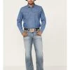 Cinch Men's Grant Light Stonewash Performance Stretch Relaxed Bootcut Jeans -Western Cowboy Clothing Store 2000362786 402 P1