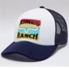 Kimes Ranch Men's Navy Block Party Printed Logo Mesh-Back Trucker Cap -Western Cowboy Clothing Store 2000364684 410 P1
