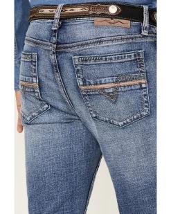 Cody James Men's Dice House Medium Wash Stretch Stackable Straight Jeans -Western Cowboy Clothing Store 2000364920 414 P4