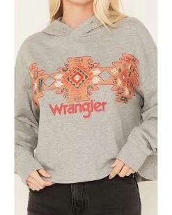 Wrangler Retro Women's Southwestern Print Cropped Hoodie -Western Cowboy Clothing Store 2000365325 070 P3