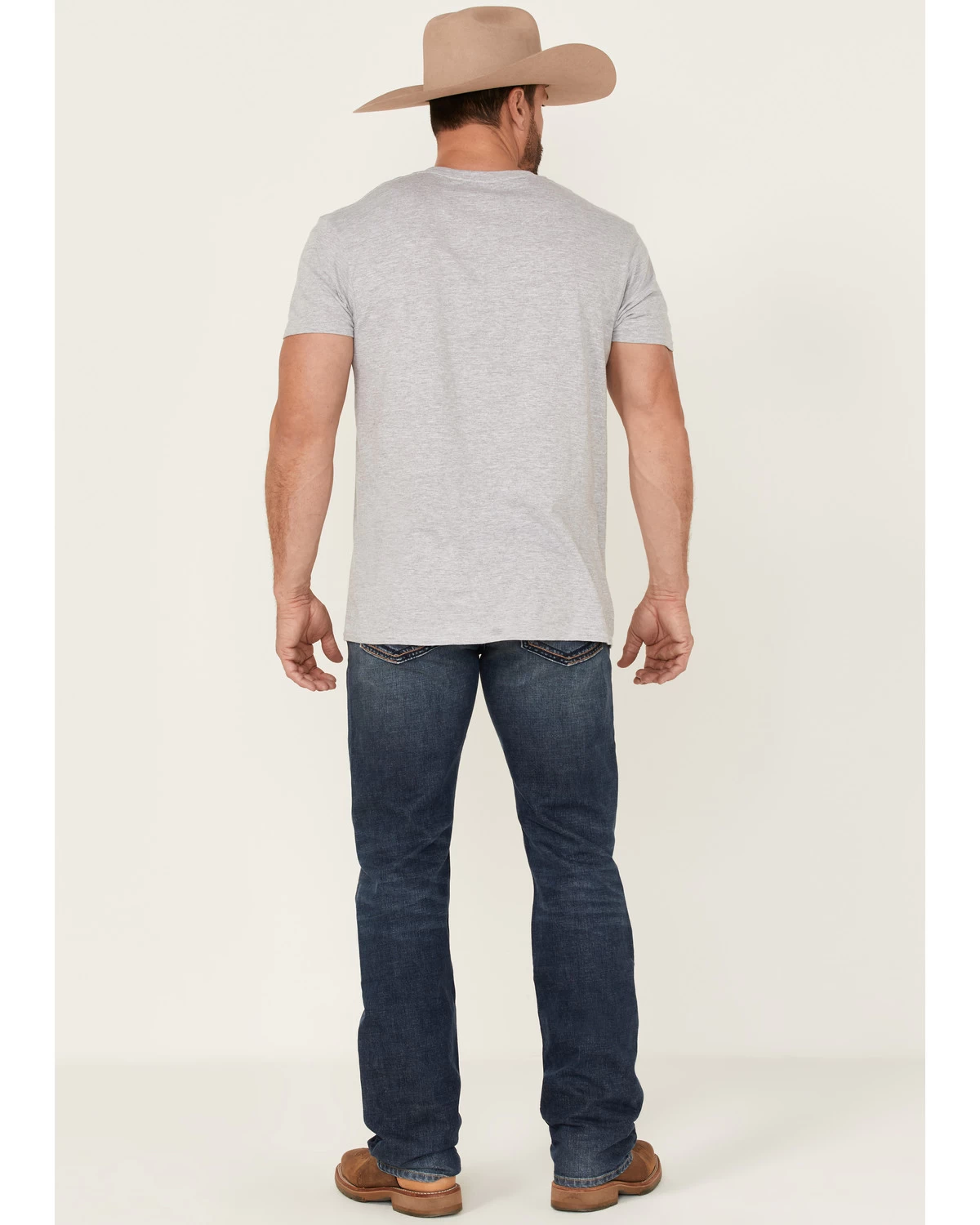 Moonshine Spirit Men's Corral Dust Medium Dark Wash Stretch Slim Straight Jeans 5 Moonshine Spirit Men's Corral Dust Medium Dark Wash Stretch Slim Straight Jeans - Image 3