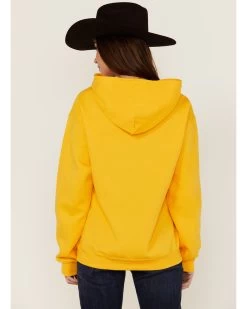 Paramount Network's Yellowstone Women's Yellowstone Lone Cowboy Mustard Graphic Hoodie -Western Cowboy Clothing Store 2000365391 702 P4