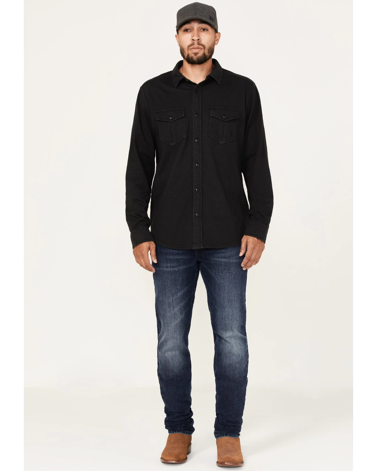 Brothers & Sons Men's Highline Trail Medium Dark Wash Stretch Slim Straight Jeans 3 Brothers & Sons Men's Highline Trail Medium Dark Wash Stretch Slim Straight Jeans