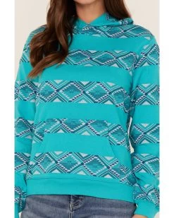 RANK 45 Women's Southwestern Stripe Pullover Sweatshirt Hoodie -Western Cowboy Clothing Store 2000365666 440 P3