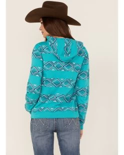RANK 45 Women's Southwestern Stripe Pullover Sweatshirt Hoodie -Western Cowboy Clothing Store 2000365666 440 P4