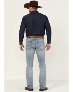 Western Cowboy Clothing Store 27 Rock & Roll Denim Men's Hooey Light Vintage Wash Revolver Stretch Slim Straight Jeans