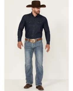 Rock & Roll Denim Men's Pistol Light Wash Regular Straight Jeans -Western Cowboy Clothing Store 2000367643 205 P3