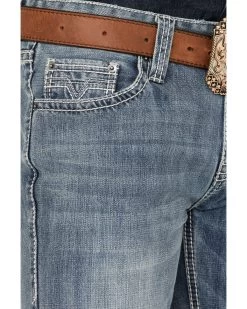 Rock & Roll Denim Men's Pistol Light Wash Regular Straight Jeans -Western Cowboy Clothing Store 2000367643 205 P4