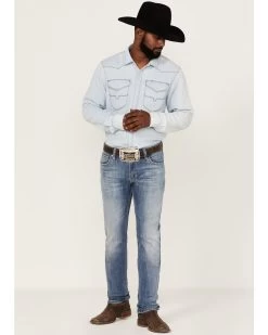 Rock & Roll Denim Men's Rifle Light Wash Reflex Stretch Skinny Jeans -Western Cowboy Clothing Store 2000367644 204 P3