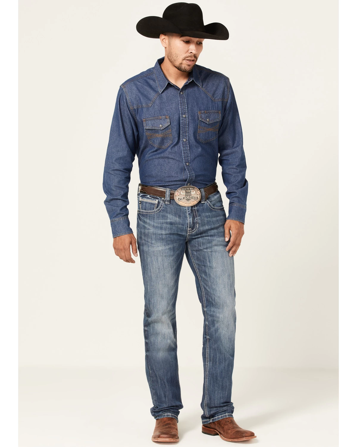 Rock & Roll Denim Men's Revolver Medium Wash Reflex Stretch Slim Straight Jeans 5 Rock & Roll Denim Men's Revolver Medium Wash Reflex Stretch Slim Straight Jeans - Image 3