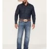 RANK 45 Men's Iron Horse Stackable Straight Dark Wash Heavy Still Stretch Denim Jeans -Western Cowboy Clothing Store 2000373305 416 P1