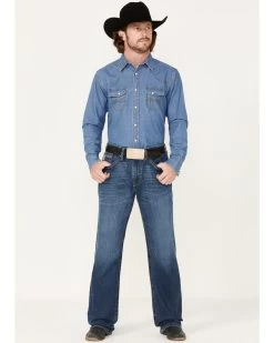 Cinch Men's Grant Medium Wash Relaxed Bootcut Performance Jeans