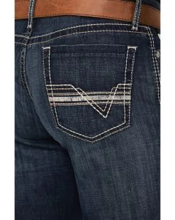 Cinch Men's Grant Dark Stonewash Relaxed Bootcut Stretch Performance Jeans -Western Cowboy Clothing Store 2000373482 402 P4