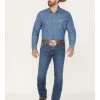 Cinch Men's Ian Medium Wash Slim Bootcut Performance Jeans -Western Cowboy Clothing Store 2000373497 402 P1