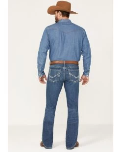 Cinch Men's Ian Medium Wash Slim Bootcut Performance Jeans -Western Cowboy Clothing Store 2000373497 402 P3
