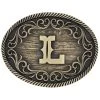 Montana Silversmiths Filigree Initial L Belt Buckle