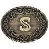 Montana Silversmiths Filigree Initial S Belt Buckle -Western Cowboy Clothing Store 2000373857 221 P1