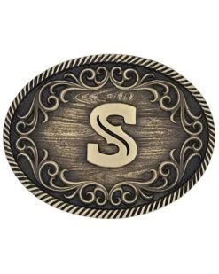 Montana Silversmiths Filigree Initial S Belt Buckle
