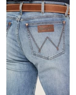 Wrangler Retro Men's 77MWZ Medium Wash Slim Boot Stretch Denim Jeans -Western Cowboy Clothing Store 2000374567 414 P4