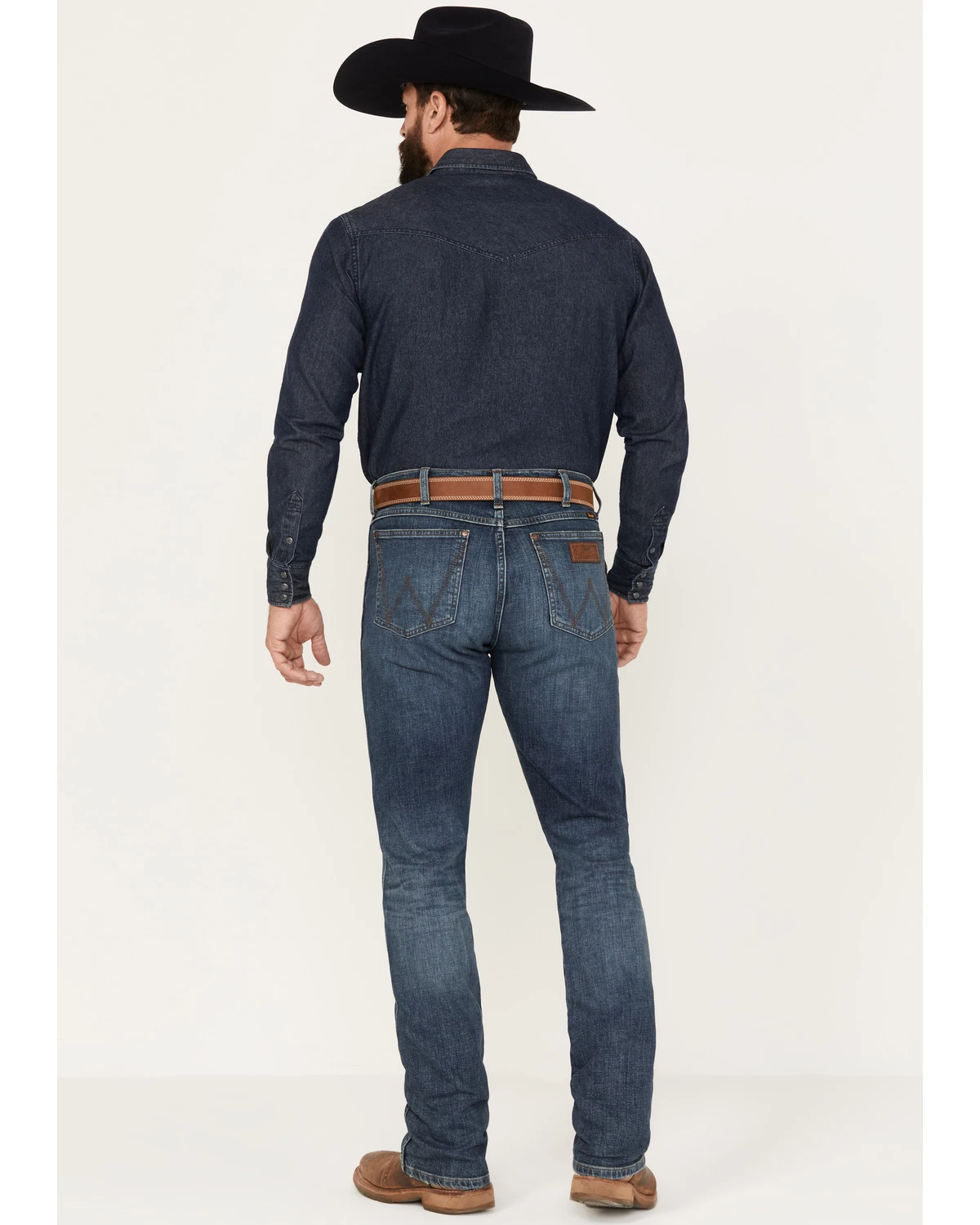 Wrangler Retro Men's 88MWP Enerjean Dark Wash Slim Straight Stretch Denim Jeans 5 Wrangler Retro Men's 88MWP Enerjean Dark Wash Slim Straight Stretch Denim Jeans - Image 3