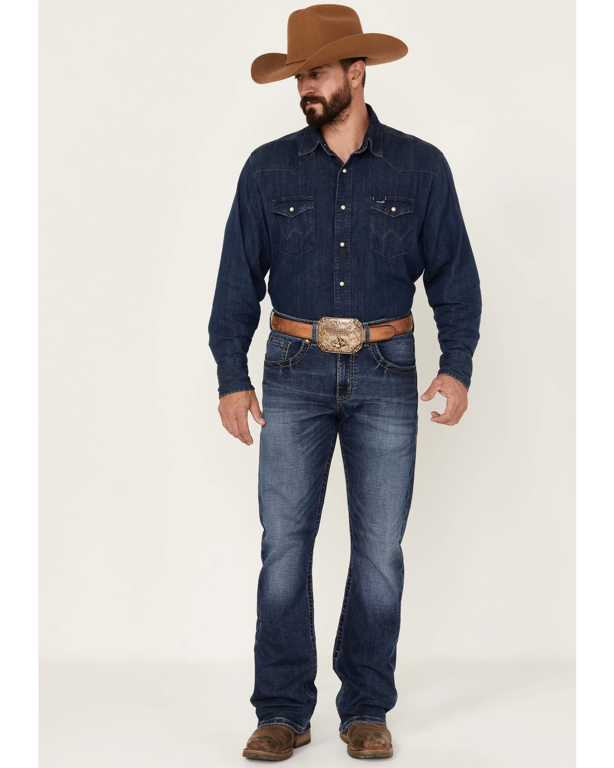 Rock 47 By Wrangler Slim Fit Bootcut Stretch Denim Jeans 3 Rock 47 By Wrangler Slim Fit Bootcut Stretch Denim Jeans